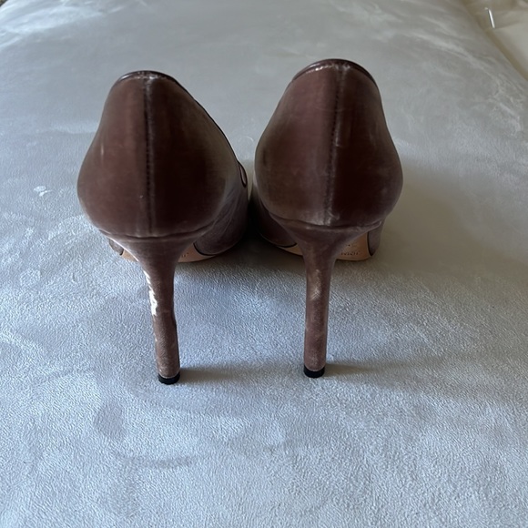 Jimmy Choo, sexy, dusty, pink velvet, stiletto heels, size 7.5 - Picture 9 of 10